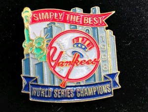 1998 New York Yankees Simply The Best World Series Champions Baseball Pin Tac - Picture 1 of 3