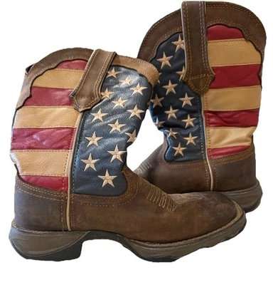 Mujeres Botas Vaqueras Durango Talla 6M RD4414 Dama Rebelde Pull On Cuero Cuadrado Foto 1 de 4