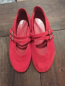 Women's Red Fabric Zara Ballet Flats 39 - Picture 1 of 5