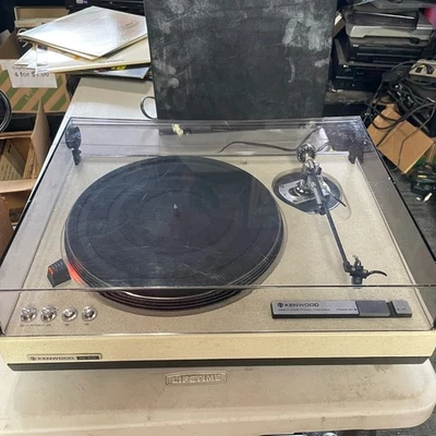 Kenwood KD-500 Direct Drive Turntable w/ Infinity BlackWidow Tonearm+Box WORKS - Image 1 of 4