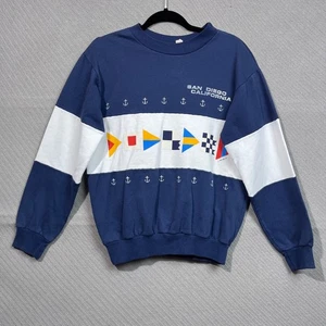 Sudadera De Colección San Diego California Para Hombres M Azul Camisa Occidental Línea Dinero Antiguo - Imagen 1 de 13