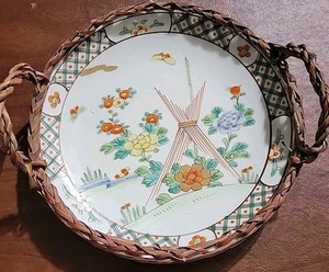 Antique Imari Japanese Hand Painted Charger Plate Meiji Period 8 1/2" - Picture 1 of 9