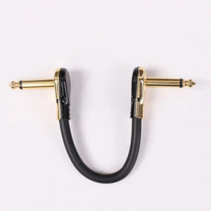 Paquete de 1/3 cables de conexión para guitarra efecto instrumento pedal cables ángulo recto bajo ruido - Imagen 1 de 11