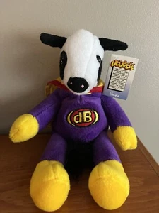 2004 Chick Fil A Decibell Superhero Cow w/ Cape Stuffed Beanbag Plush Toy Nwt - Picture 1 of 4