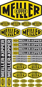 Komplett Set 1:14 - 1:16 Aufkleber MEILLER KIPPER TAMIYA / WEDICO DECAL - RC - Bild 1 von 3