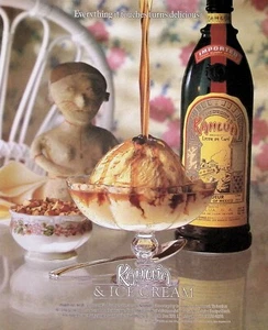 VINTAGE 1990s Print Ad ~ Kahlua & Ice Cream ~ Everything it touches turns... - Picture 1 of 1