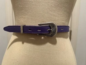 Nocona Purple Leather Concho Belt Size 26" - Picture 1 of 3