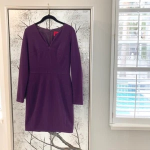Zac Posen $198 Womens Size 2 Z Spoke Purple Long Sleeve Chic Sheath Pencil Dress - Picture 1 of 6