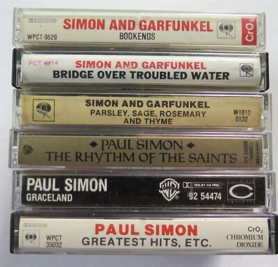 Lote de 6 casetes Simon & Garfunkel/Paul Simon  Foto 1 de 4