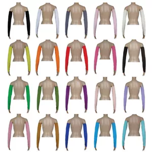 Women Muslim Oversleeve UV Sun Protection Arm Cover Stretch Abaya Arm Sleeves - Picture 1 of 32