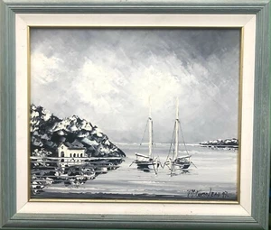 GEMÄLDE VON R.M. FUMOLEAU - SAINT TROPEZ - LES CANOUBIERS - Bild 1 von 2