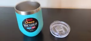 Vaso de vino de acero inoxidable Today Cheers en turquesa (ABOLLADO POR FAVOR LEER) - Imagen 1 de 2