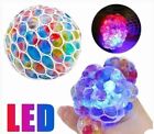 100 PACK!! LED Squishy Mesh Sensory Stress Relief Toys Ball Autism Squeeze Balls