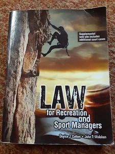 Law for Recreation and Sport Managers By Cotten And Wolohan 2013 Sixth Edition - Picture 1 of 9