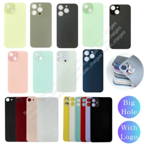 Lot housse arrière verre de remplacement grand trou pour iPhone 15 14 13 12 11 Pro XR - Photo 1 sur 5
