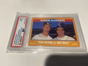 1988 Score #648 Rookie Sluggers Mark McGwire Matt Nokes PSA 9 - Picture 1 of 3