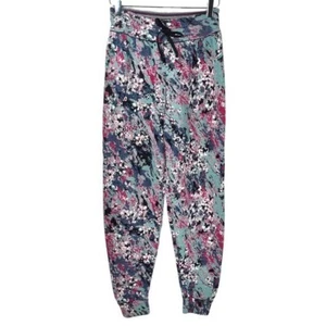 Missoni Size M Abstract Floral Jacquard Drawstring Joggers in Purple/Teal - Picture 1 of 10
