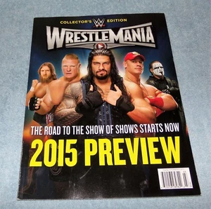 WWE Wrestlemanica Magazine- Lesnar , Reigns , Cena, String .March 2015 Preview  - Bild 1 von 2