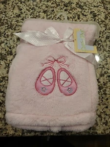 Cutie Pie Pink Baby Blanket Ballet Dance Shoes Ballerina Lovey Security girl NEW - Picture 1 of 5