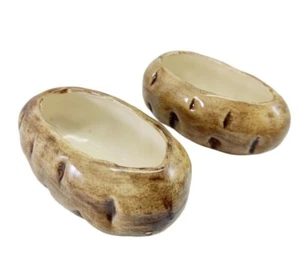 Ceramic Baked Potato Shaped Small Dish Bowl Planters - Picture 1 of 12