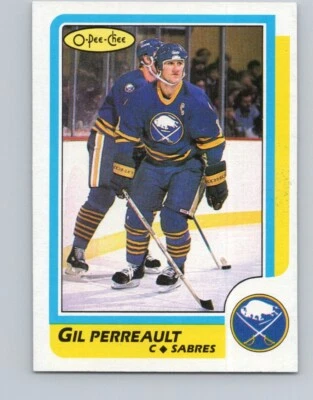 VINTAGE HOCKEY CARD OPC 1986 BUFFALO SABRES GILBERT PERREAULT  NO49 - Image 1 of 2