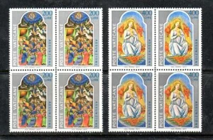 VATIKANSTADT POSTFRISCH 1977 SG679-680 FEST DER ANNAHME 4ER BLÖCKE - Bild 1 von 1
