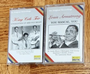 Louis Armstrong You Rascal You King Cole Trio Straighen Up Jazz 2 lot cassette - Picture 1 of 3
