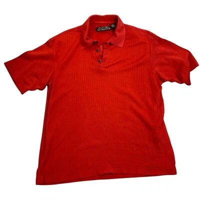 Axis Golf Collections Mens Red Polo Shirt M Short Sleeve Button-Up - Image 1 of 4
