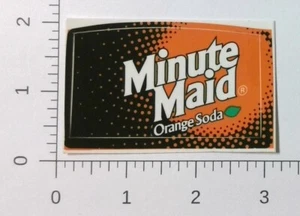 Máquina expendedora de refrescos Coca-Cola Minute Maid naranja calcomanía adhesiva de refrescos de colección - Imagen 1 de 1