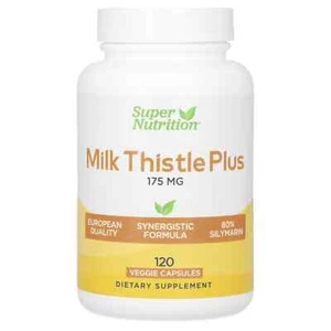 2 X Super Nutrition, Milk Thistle Plus, 175 mg, 120 Veggie Capsules - Picture 1 of 3