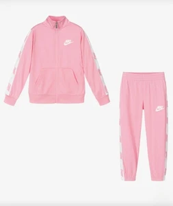 Nike Girls Pink Logo Tracksuit Size 5 - 6 RRP $85 Cute Girly Zip Up Jacket  - Picture 1 of 16
