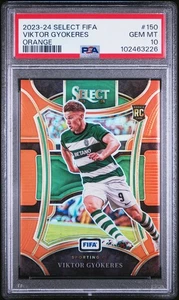 2023-24 Panini Select FIFA Viktor Gyokeres Rookie Orange Mezzanine /49 - PSA 10 - Imagen 1 de 2