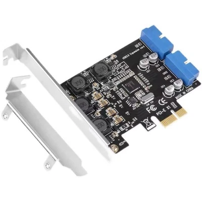 PCIE to Internal 2 Port 19Pin Header 4 Port USB 3.0 Expansion Adapter Card Hub - Image 1 of 4