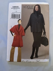 Vogue 8605 Size 16 - 24 Jacket Skirt Pants Sewing Pattern Dolman Sleeve New - Picture 1 of 5