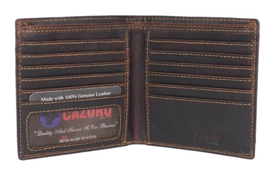 RFID Blocking Men's Slim Bifold Hipster Credit Card Premium Lambskin Leather ... - Image 1 of 4