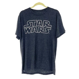 Star Wars Short Sleeve Graphic T-Shirt Mens Medium Tee Black Heathered Logo Soft - Picture 1 of 11
