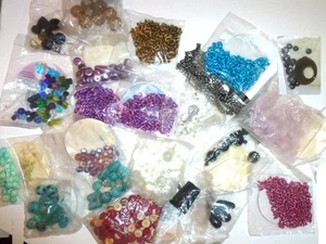 Lote de cuentas artesanales collar pulsera cuentas y alambre niño (U30A) - Imagen 1 de 5