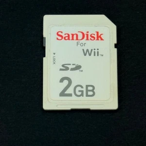 Genuine Original SanDisk 2GB 2.0GB SD Memory Card for Nintendo Wii - Tested - Picture 1 of 3