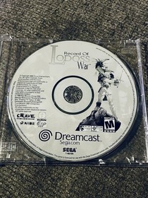 Record of Lodoss War (Sega Dreamcast, 2001) Disc Only