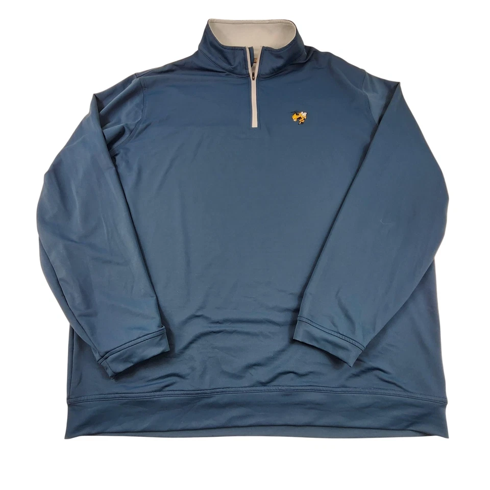 Peter Millar Crown Sport Men’s XXL Georgia Tech Yellowjackets 1/4 Zip Pullover - Image 1 of 4