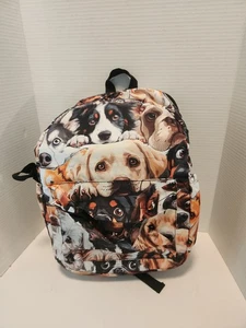 Reiserucksack Hundemuster mit Lunchbag und kleiner Organizer-Tasche.  - Bild 1 von 7