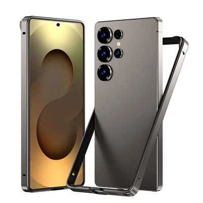 Funda protectora de metal sin marco para Samsung Galaxy S25 S24 cubierta ultra a prueba de golpes