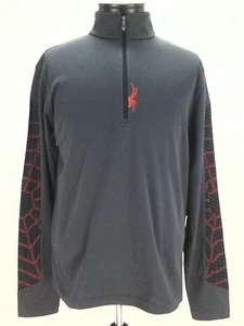 SPYDER Shirt Breaker T Neck Mens L/S Pullover 1/4 Zip Slate 506004 M $100 - Picture 1 of 7