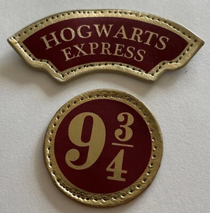 Harry Potter 9 3/4 & Hogwarts Express Train Sew On Patches Badges for Christmas - Picture 1 of 2