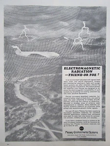 11/73 PUB PLESSEY ENVIRONMENTAL SYSTEMS ELECTROMAGNETIC RADIATION FRIEND FOE AD - Imagen 1 de 1