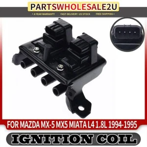 1x gnition Coil with 8 Pins for Mazda MX-5 Miata L4 1.8L 1994 1995 Convertible - Picture 1 of 8