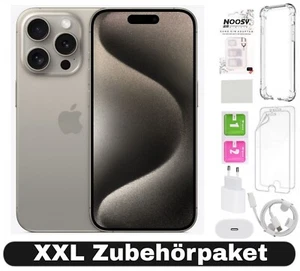 Apple iPhone 15 Pro Max - 256GB - Titan Natur - XXL Set- Zustand: WIE NEU - Bild 1 von 4