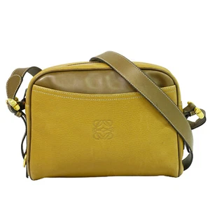 LOEWE Leather Shoulder Crossbody Bag Brown Gold - Picture 1 of 10