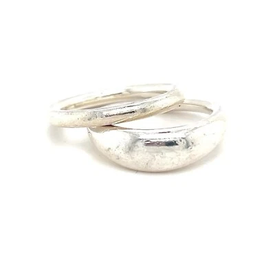 Pandora 925 Concave & Band Ring Set - Image 1 of 4