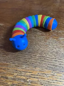 Blue Face Wiggle Worm Fidget Toy Sensory & Stress Relief Approximate 6 3/4 ‘’ - Picture 1 of 4